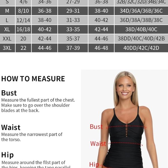 Ocean Blues tankini top XL NWT - Picture 4 of 10